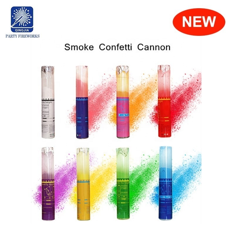 Baby gender reveal confetti cannon stick color smoke confetti cannon for sale