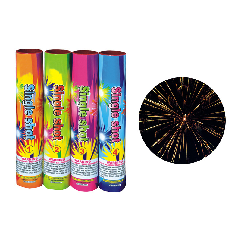 L3760 pyrotechnic cylinder 1.5 inch Single Shot display fireworks shells for sale