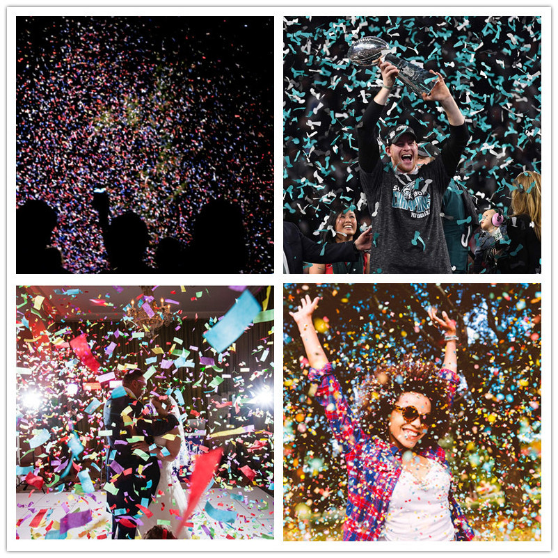 Rechargeable electric colorful paper gun confetti cannon electric