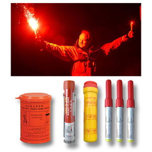 Hot item DNS red signal hand flare SOS handheld 60s torch buoyant orange marine color smoke fireworks for emergency rescue