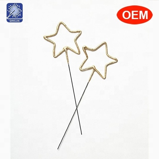 Letter shaped sparkler fireworks 70cm golden sparkler