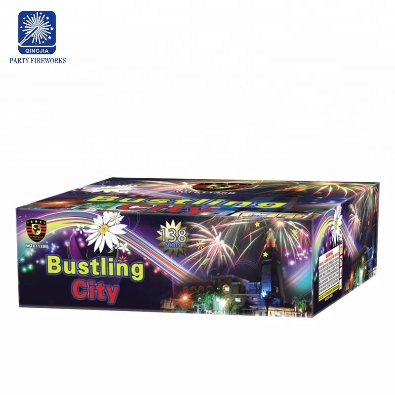 138 shots colorful Cake fireworks celebration outdoor display shell hot sell