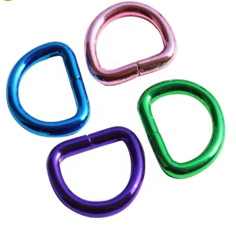 Custom color d ring buckle making belt ring metal strap D ring for bag accessory