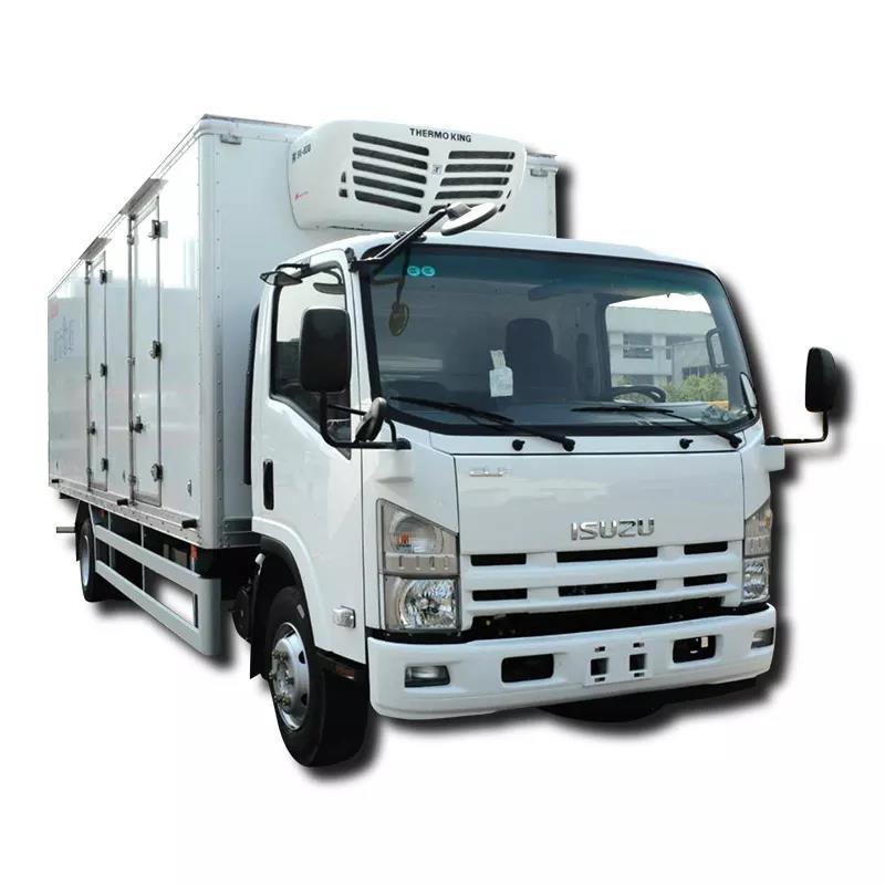 ISUZU Diesel Engine Flowers Meat -20 Degree Refrigerated Van Truck Camion