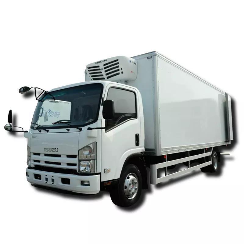 ISUZU Diesel Engine Flowers Meat -20 Degree Refrigerated Van Truck Camion