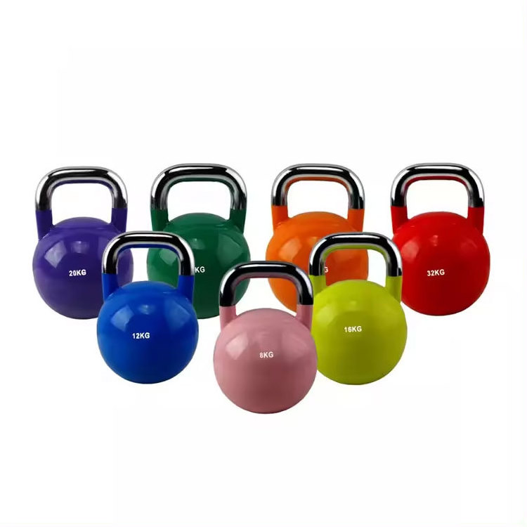 High Quality Custom Logo Strength Training Weight Lifting 4-32 KG Power Coated Cast Iron Kettlebell