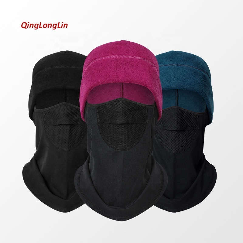 Qinglonglin Beanie and Neck Warmer For Commute Thermal Polar Fleece Hat Breathable Design Outdoor Hat for Fall Winter