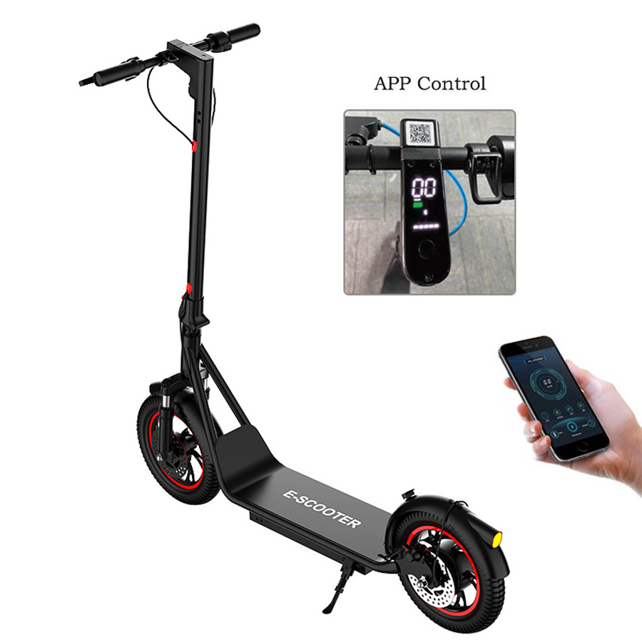 QMWHEEL M12 Long Range E-Scooter 12 Inch Fat Tire Two Wheel Aluminum Fast Electric Scooter For Adult