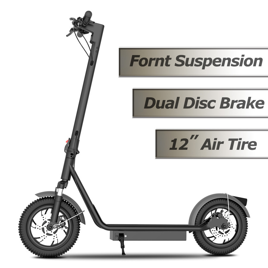 QMWHEEL M12 Long Range E-Scooter 12 Inch Fat Tire Two Wheel Aluminum Fast Electric Scooter For Adult