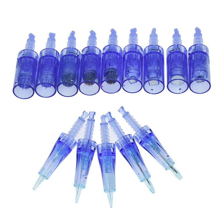 High quality derma pen micro9/12/24/36/42pins nano needle cartridge dermapen microneedle rf tips cartucho tattoo