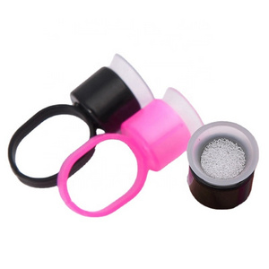 Tattoo Supplies Disposable Microblading Pigment Cup Tattoo Ink Ring  Cup With Sponge