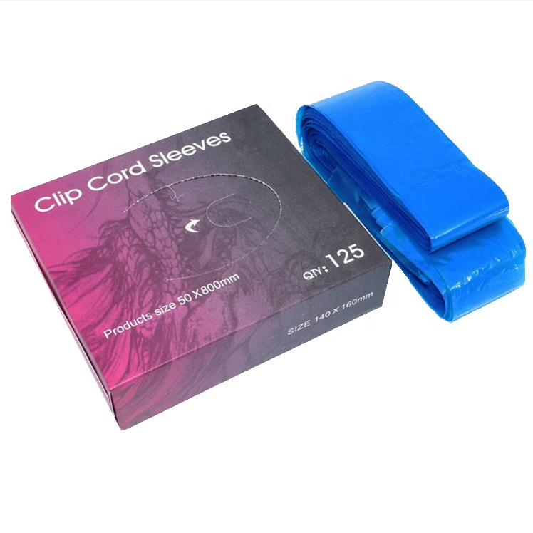 100PCS Disposable Cartridge Tattoo Machine Covers Blue Tattoo Clip Cord