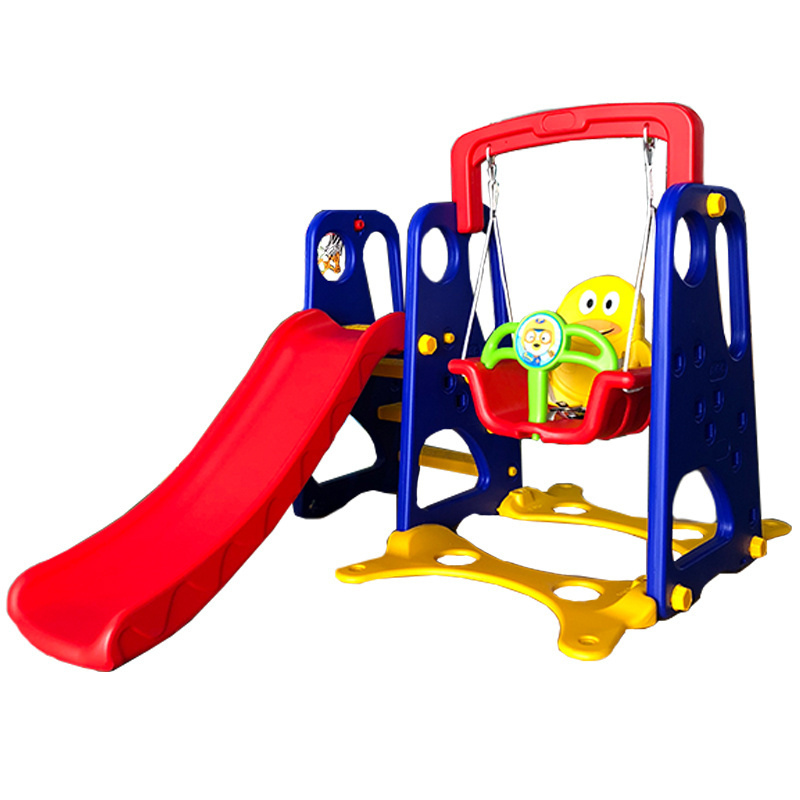 Kids Plastic Toy Multifunctional Playground Baby Set 3 in 1 Slide and Swing