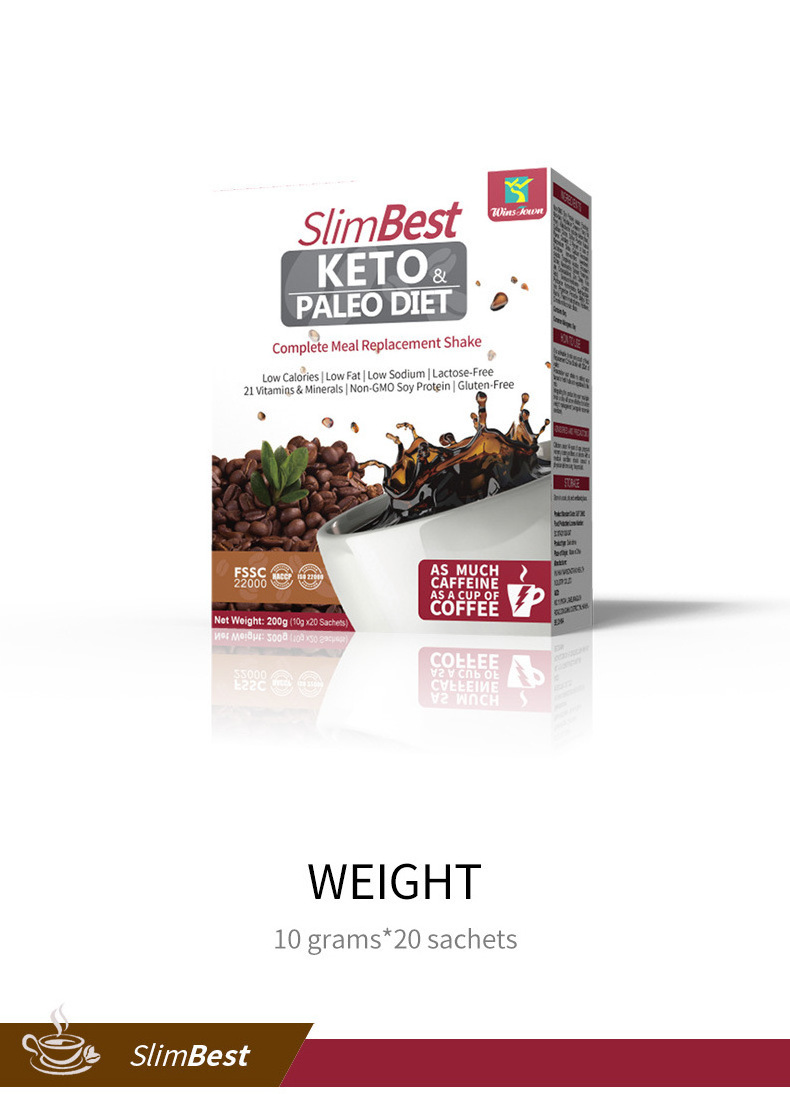 Slim Best Keto Coffee Diet Weight Loss Powder Instant Coffee Powder Box Packaging Xiamen a Grade Man Power Energy Coffee Normal