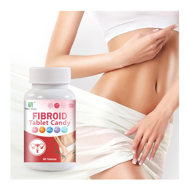 Hot Selling Chinese Herbal Detox Fibroid Candy Natural Warm Womb Cleaning Tea for Women Health Pills in Bottle Packaging