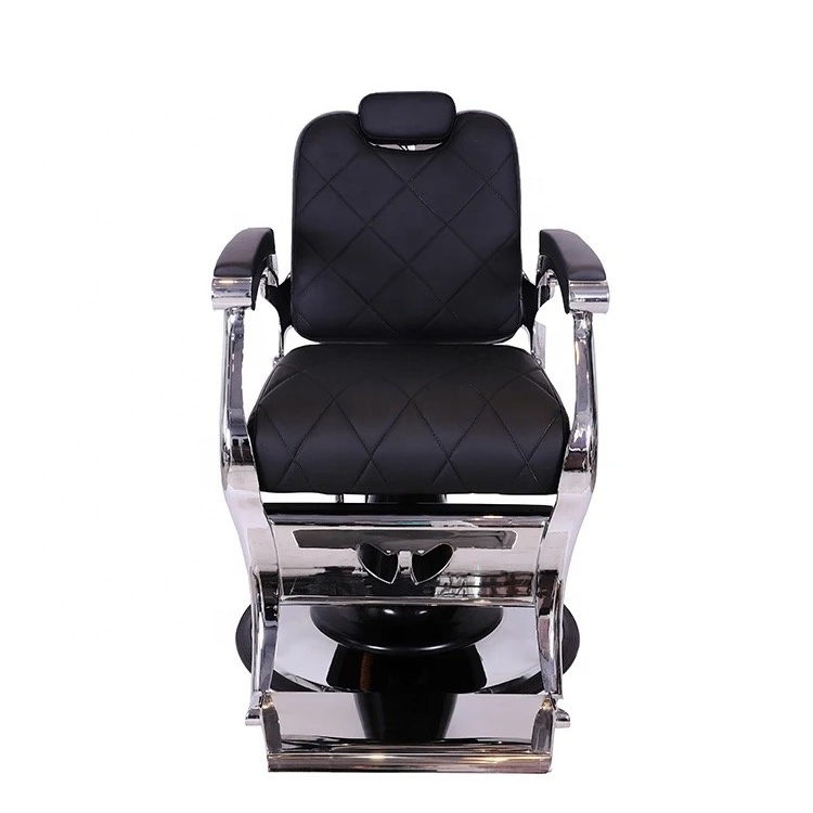 Black PU Leather Cover Rose Barber Chairs Gold Frame Hair Cut Salon Barber Shop Equipment Chairs