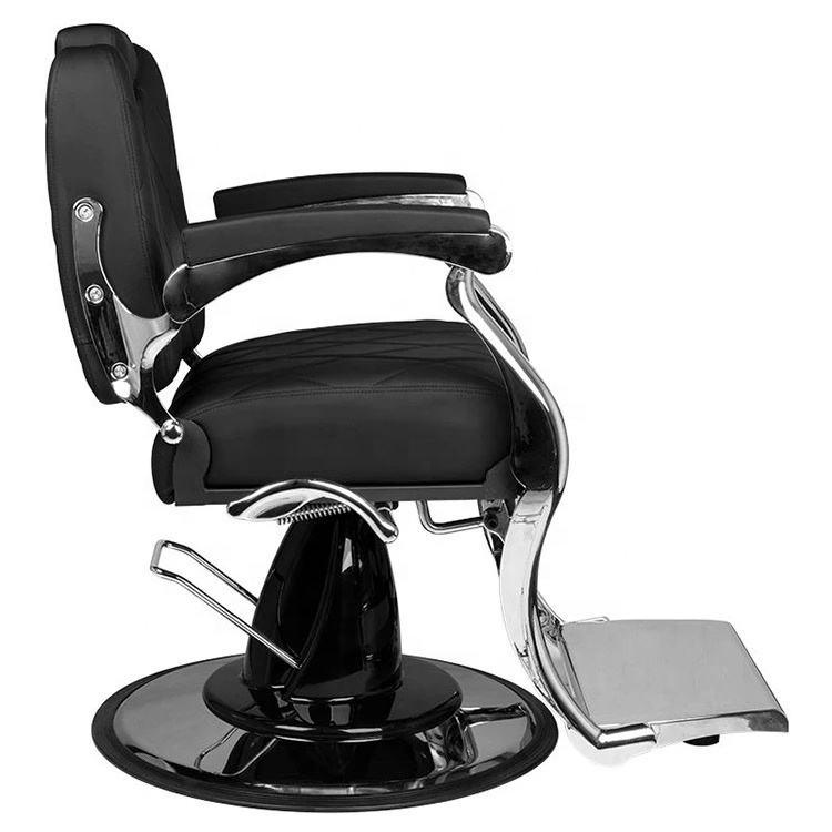 Black PU Leather Cover Rose Barber Chairs Gold Frame Hair Cut Salon Barber Shop Equipment Chairs