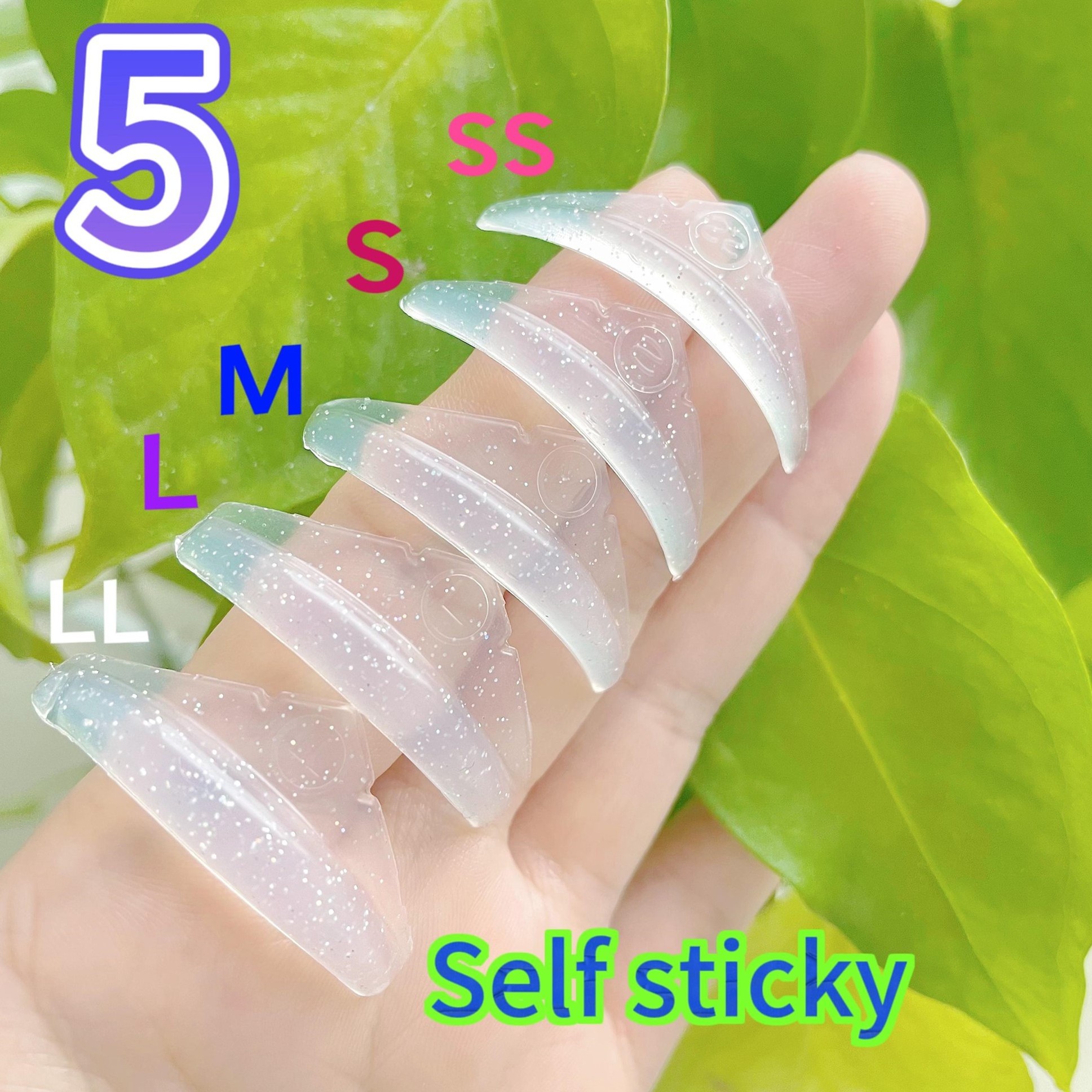 Lash Lift Pad Self-sticky Eyelash Lifting Shield No Glue Jelly Lami Lamination Roller Soft 5 Size Perm Rod Lift Curl Pad