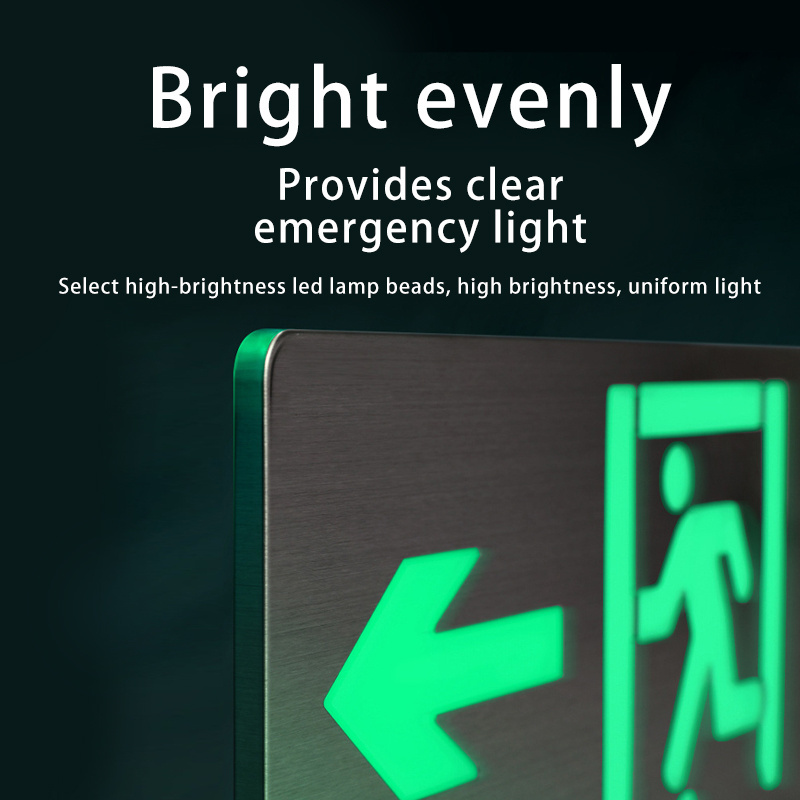 Wall mounted indoor staircase rechargeable 4W safety Fire Led Emergency light exit sign