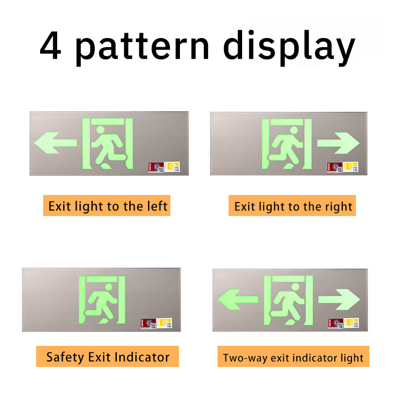 Wall mounted indoor staircase rechargeable 4W safety Fire Led Emergency light exit sign