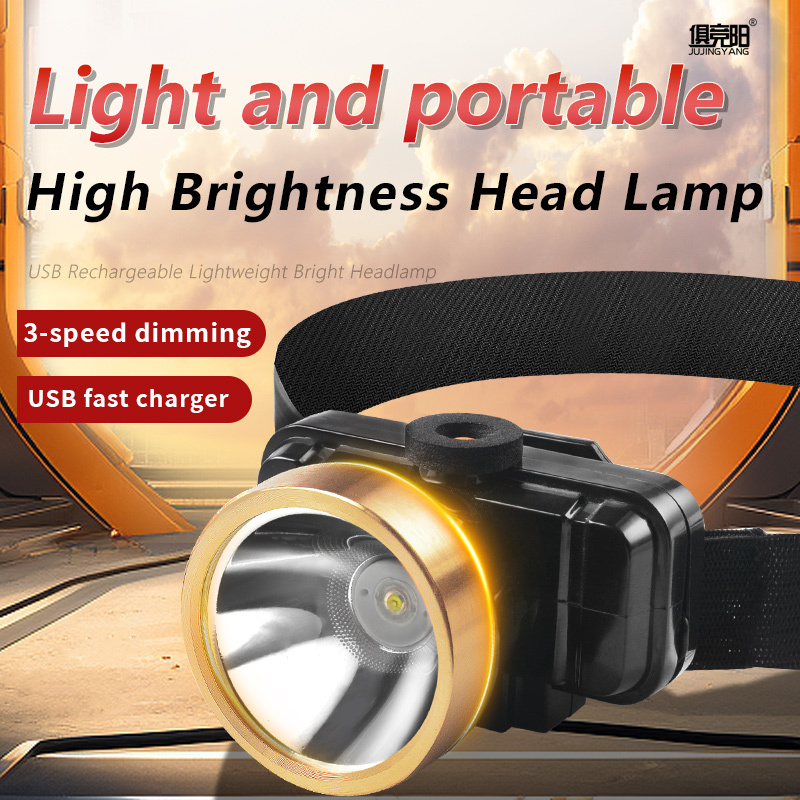 Portable lightweight USB charging safe waterproof 3W LED headlight