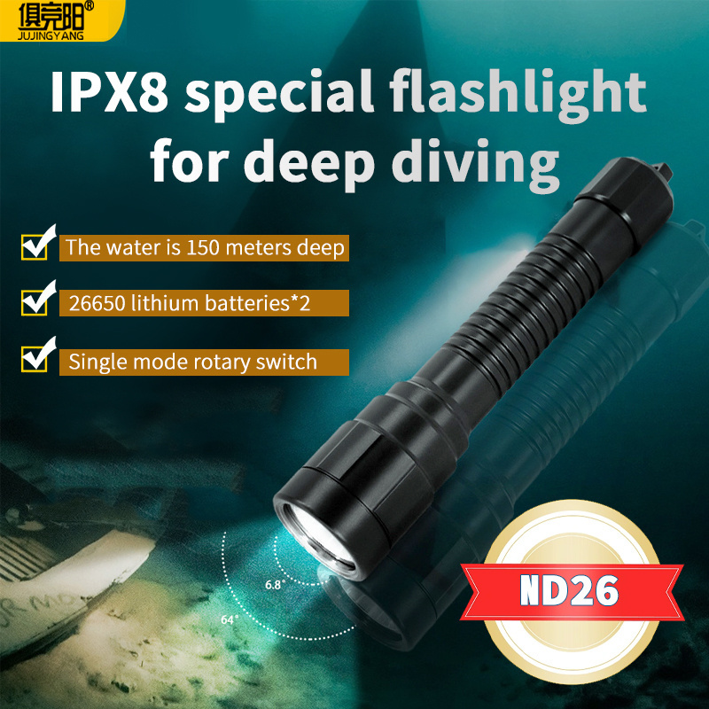 LED multi-function Aluminum alloy rechargeable special flashlight for deep diving