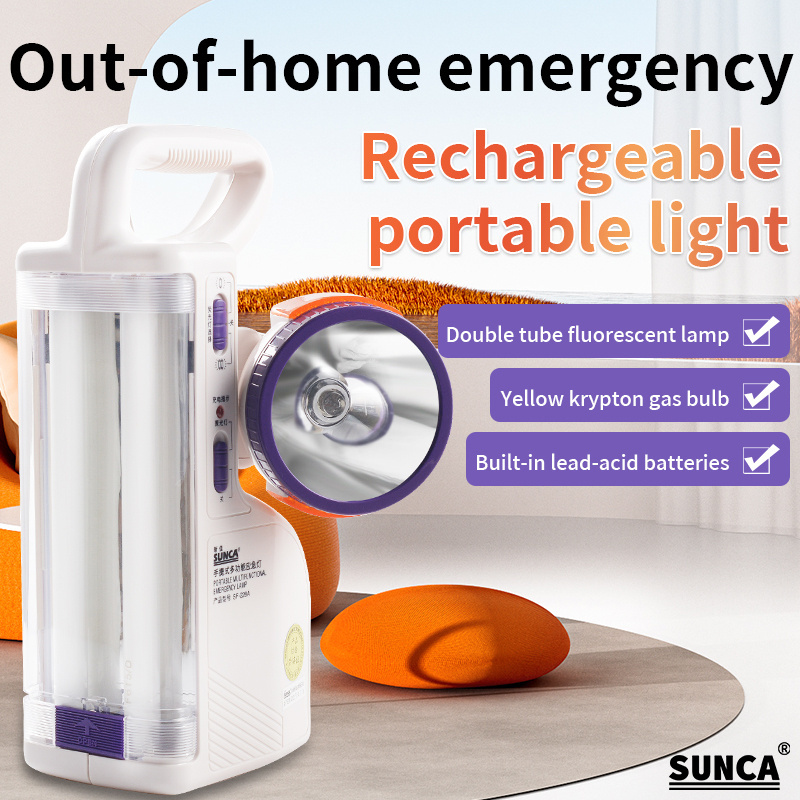 rechargeable indoor light, camping portable portable fluorescent emergency light