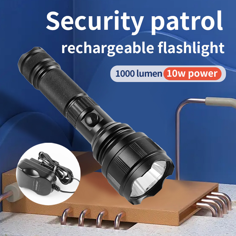 2800mAh large capacity rechargeable energy-saving flashlight, field safe portable emergency flashlight