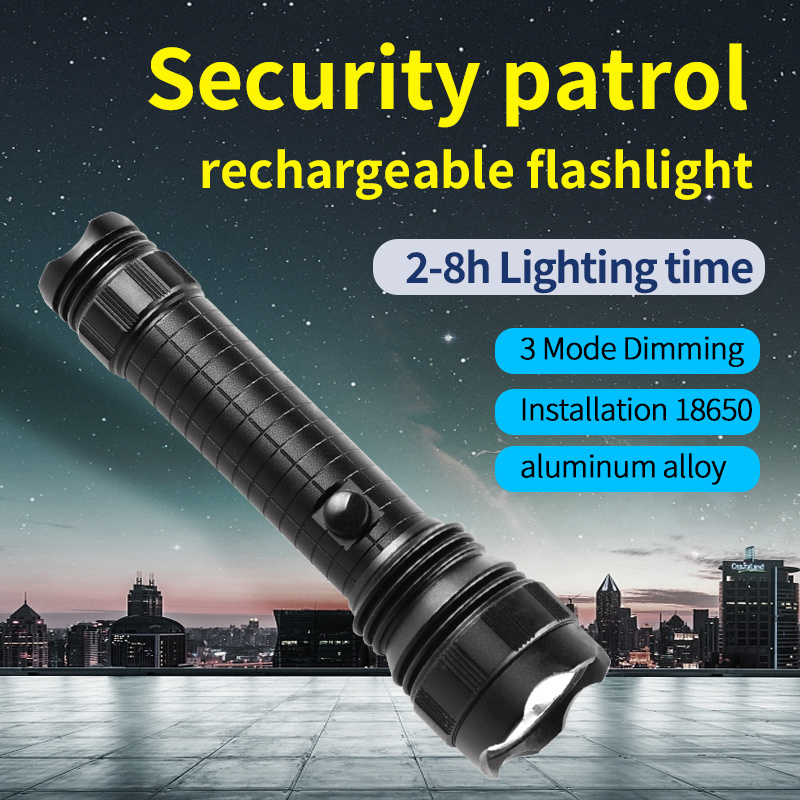 3W strong light outdoor emergency adjustable focus aluminum alloy LED rechargeable flashlight