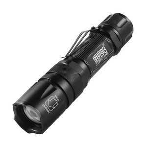 LED Rechargeable Flashlight Outdoor Camping focus Portable 4-color pen clip flashlight