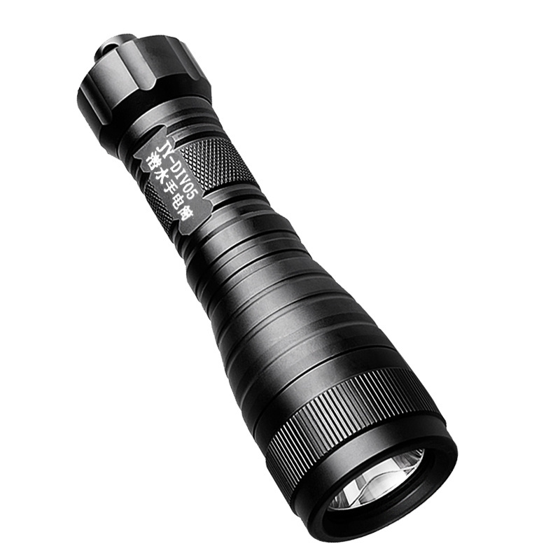 Deep sea 200 meters underwater torch portable high quality hand-held aluminum alloy amphibious diving flashlight