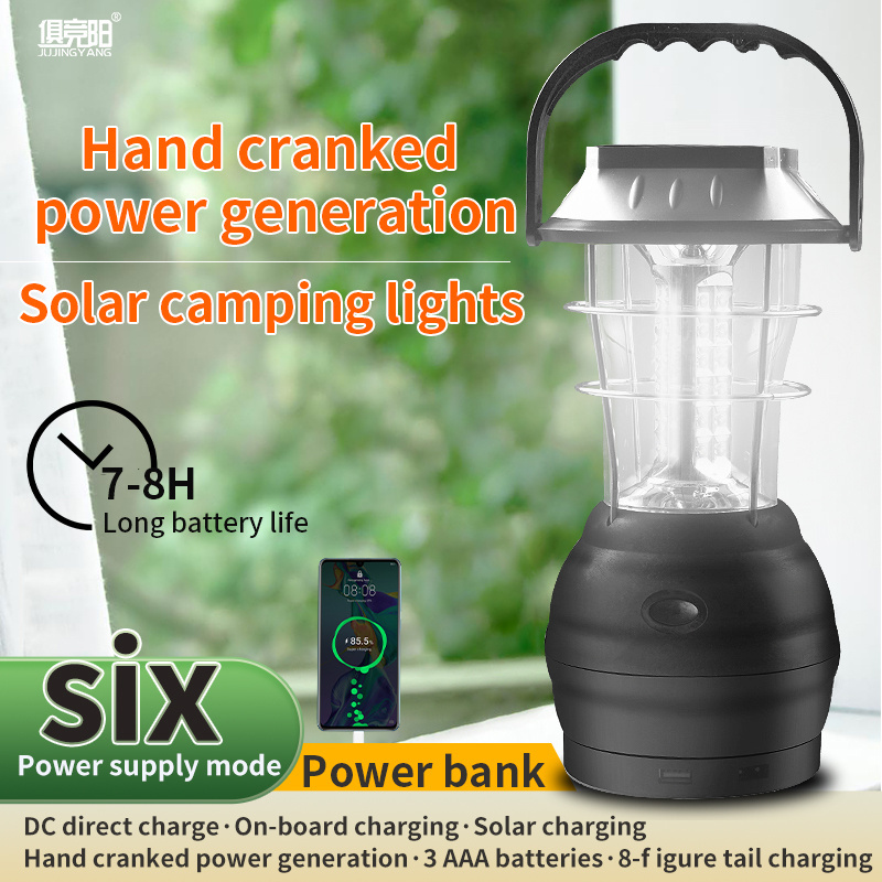 36 LED Solar Light Hand Crank Camping Lantern Multifunction Rechargeable Outdoor Lamp Led light for Camping Hiking