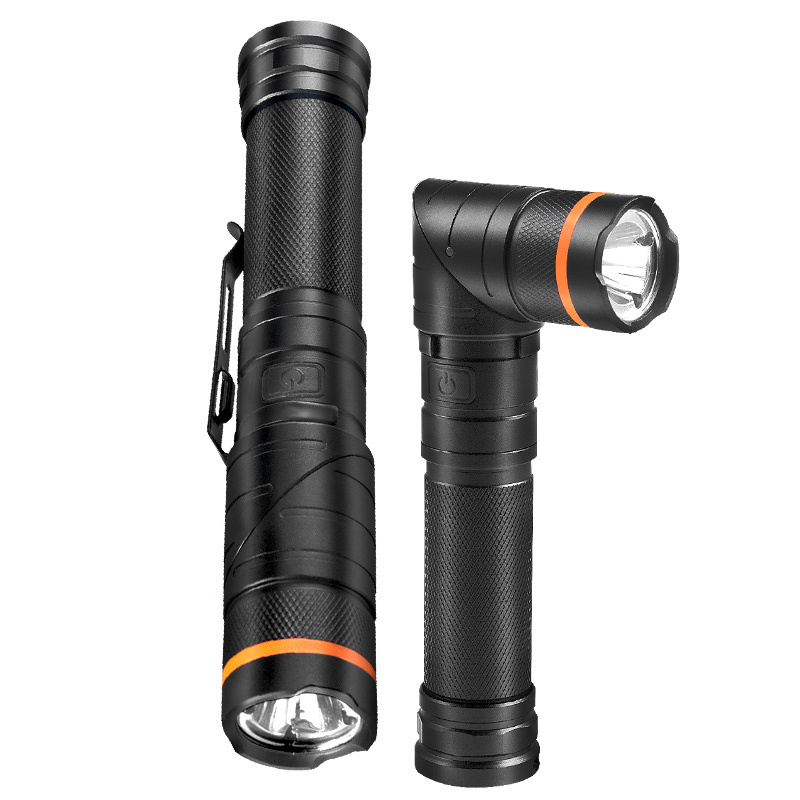 Aluminum alloy LED rechargeable elbow magnetic multipurpose tactical flashlight