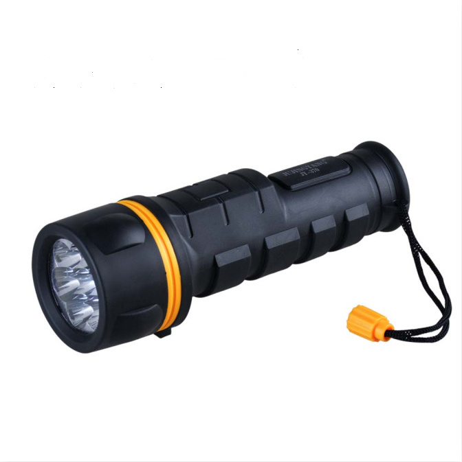 Portable waterproof D  battery rubber household lighting 7LED flashlight