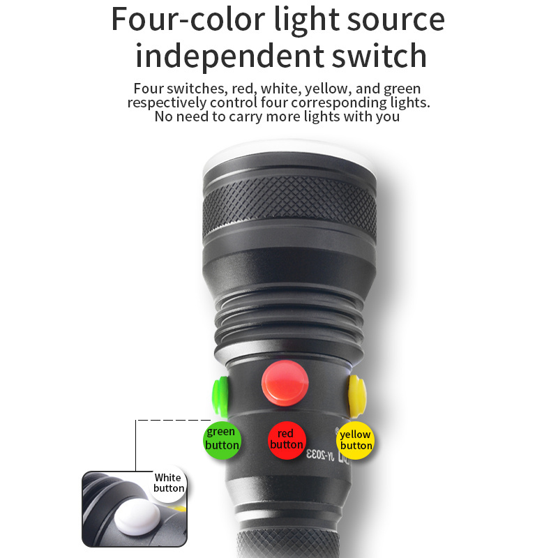 Super bright multi-function LED TYPE-C rechargeable strong magnet road lighting flashlight