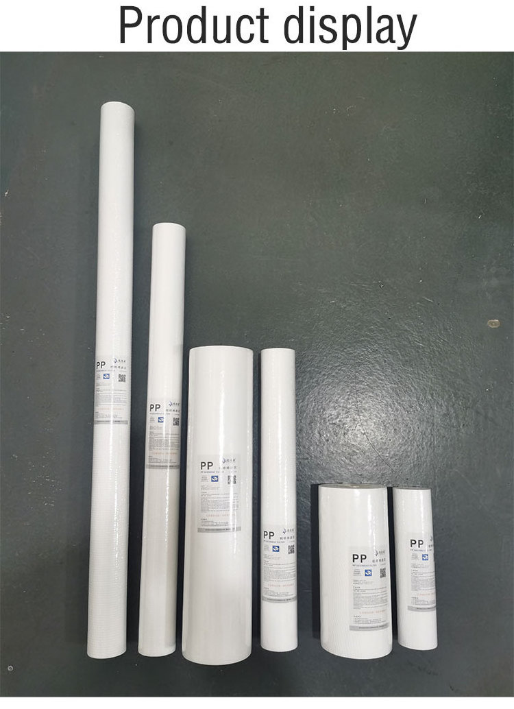 5 Micron 10 Inch PP Sediment Water Filters For Water Treatment Spun Filter PP Melt Blown Cartridge Sediment Filters