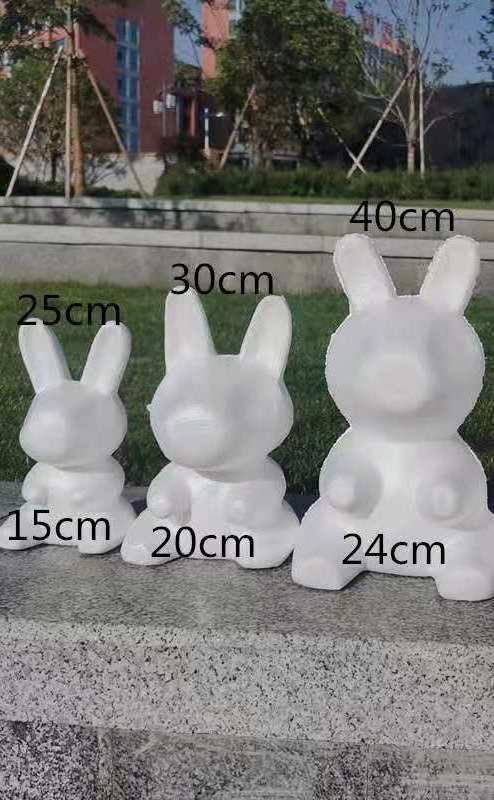 Diy foam rabbits Styrofoam bears dogs bunnies unicorns model to make rose rabbits rose bunny for Thanksgiving gift