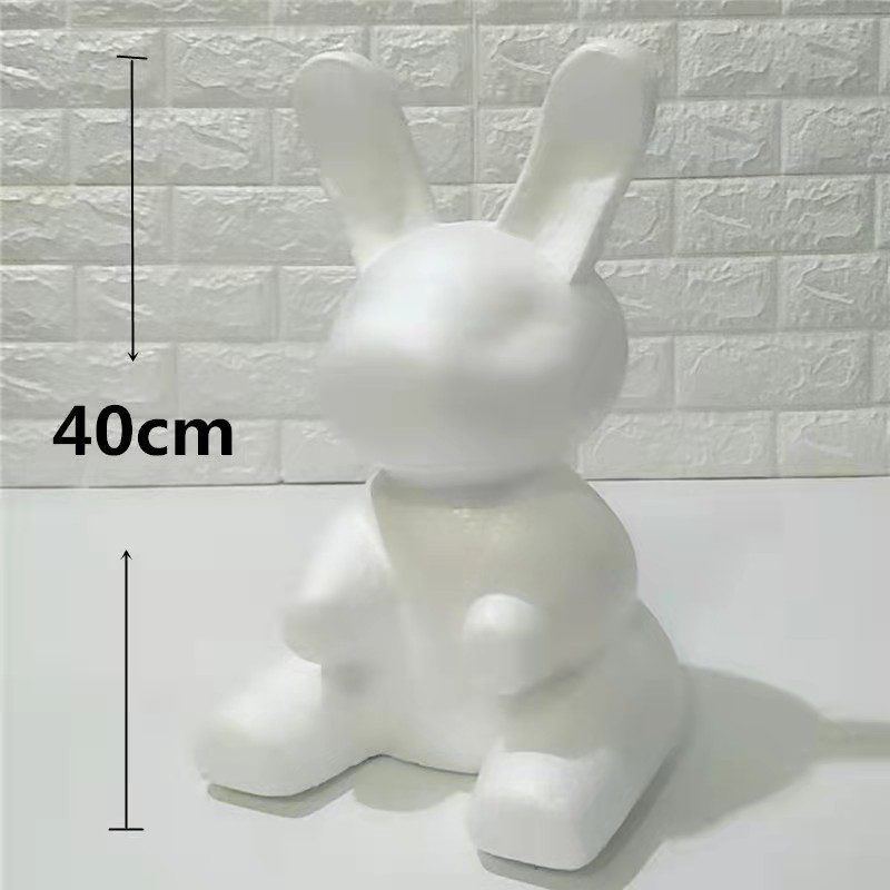 Diy foam rabbits Styrofoam bears dogs bunnies unicorns model to make rose rabbits rose bunny for Thanksgiving gift