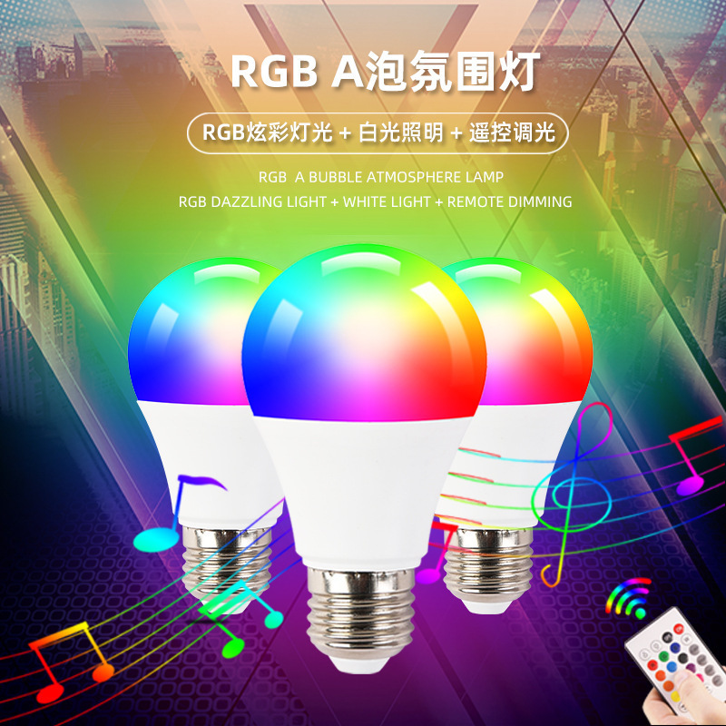 Home E27 LED Smart Bluetooth Art Light Bulb Colorful RGB CW Dimmable Smart Home