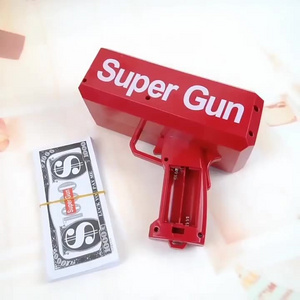 2024 Creative Money Spray Gun Custom Logo Cash Rain Toy Guns for Party Carnival Props Wedding Party Game Toy