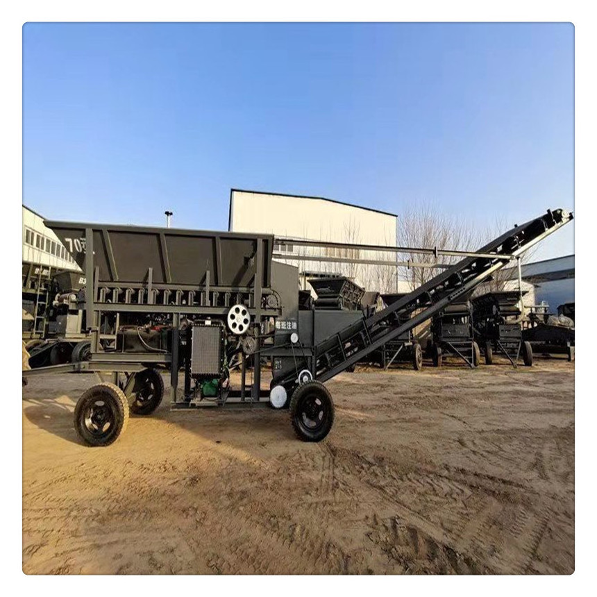 Bricks crusher soil rock breaking machine diesel power move style grinding machine for mining