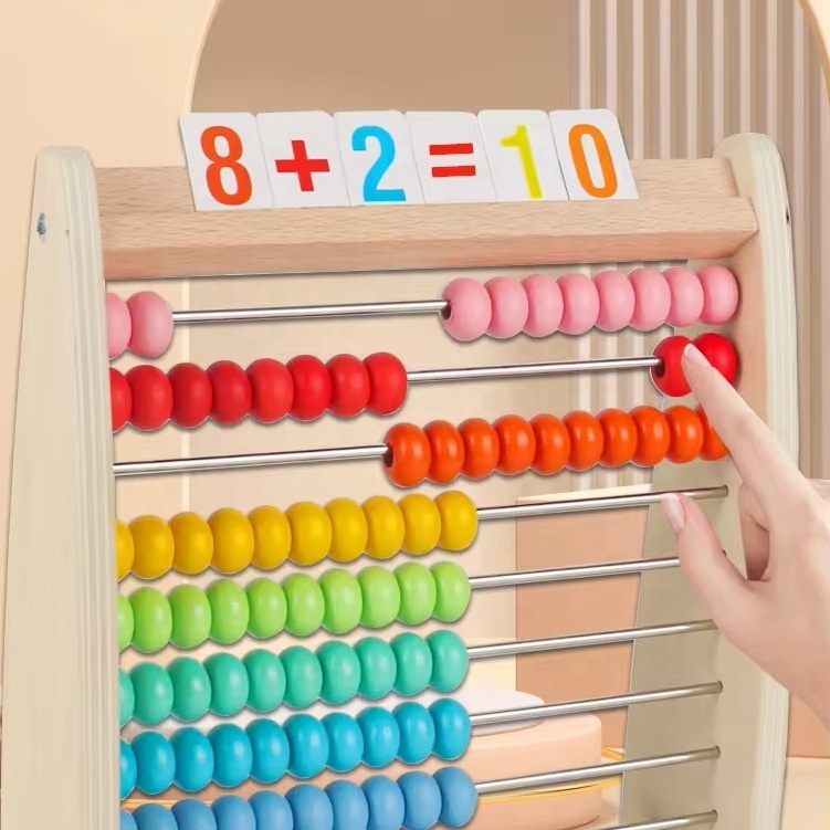 Wooden Abacus Classic Educational Counting Toy With  Beads Counting Frame Toy Abacus For Kids Math Children Toys