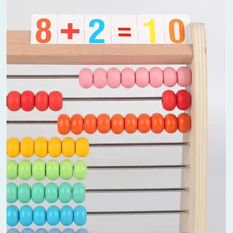 Wooden Abacus Classic Educational Counting Toy With  Beads Counting Frame Toy Abacus For Kids Math Children Toys