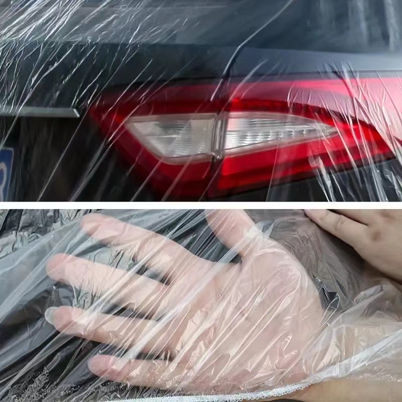 wholesale transparent disposable foldable waterproof plastic convenient car cover