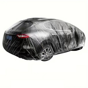 wholesale transparent disposable foldable waterproof plastic convenient car cover