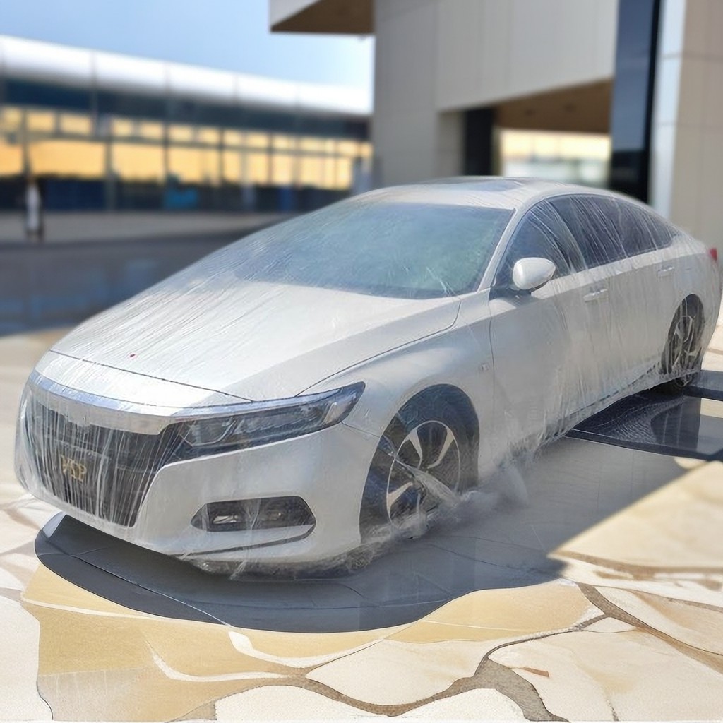 low price wholesale universal model car cover transparent disposable plastic pe car covers for auto