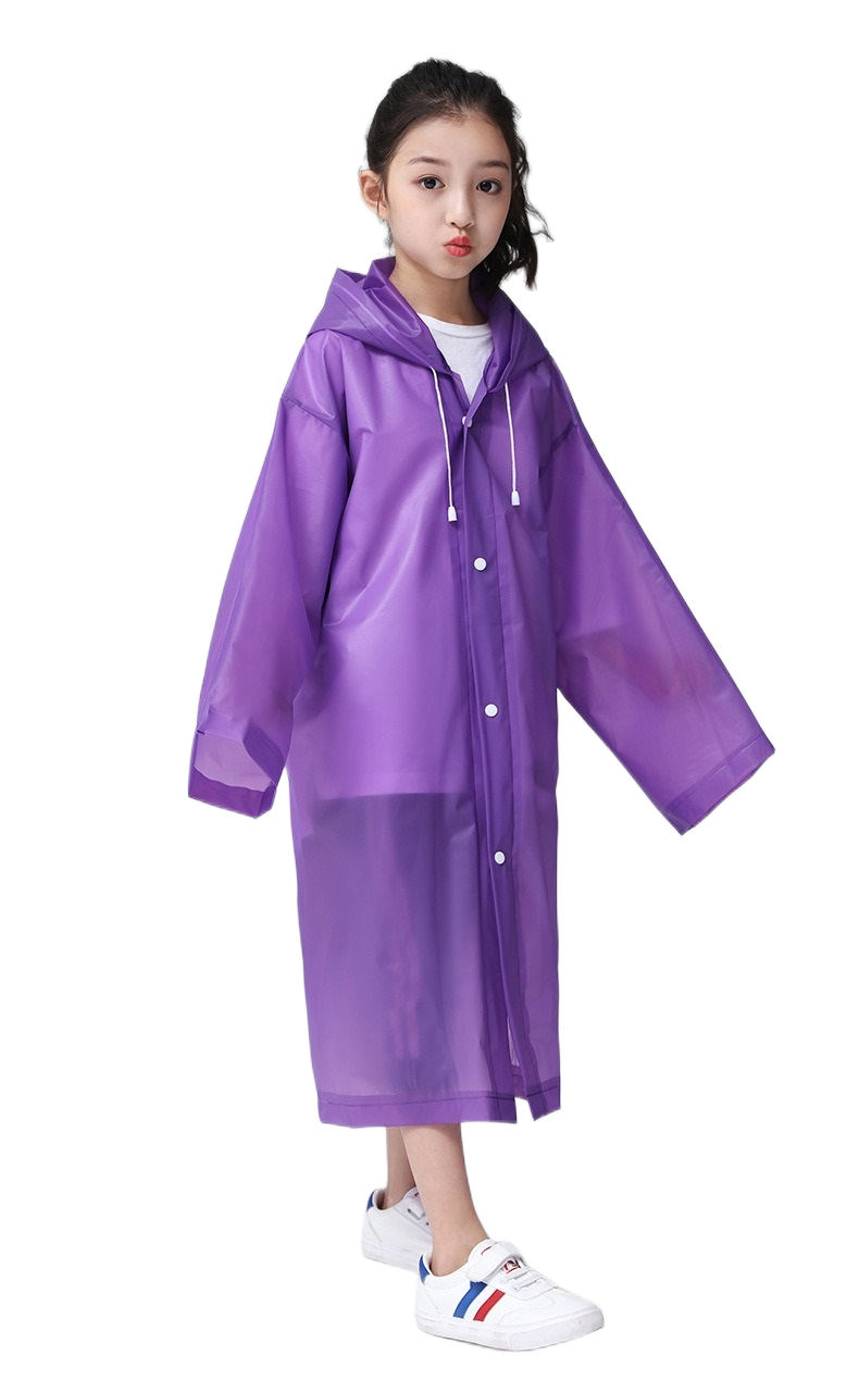 wholesale price different colors waterproof kid EVA raincoats for travel