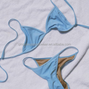 2022 OEM manufacturer Customized sexy triangle two-piece bikini stylish eco-friendly fabric swimwear