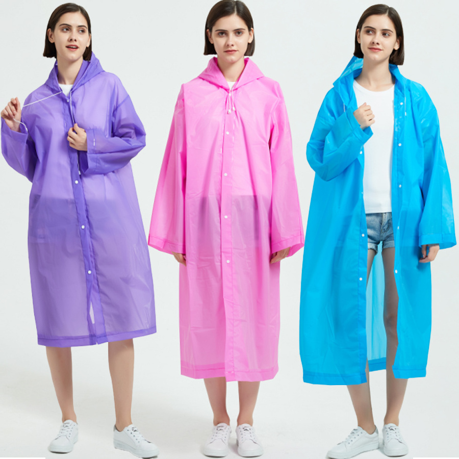 Raincoat Manufacturers Customized Environmental Friendly Reusable Eva Raincoat Poncho Rain Jacket Raincoats