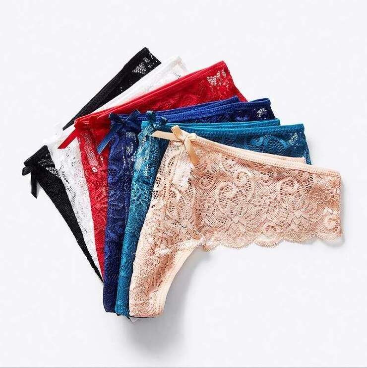 Modern Ladies Underwear Panties Custom Logo Inner Wear Low Waist Sexy Women's Lace Thongs Lace Panties